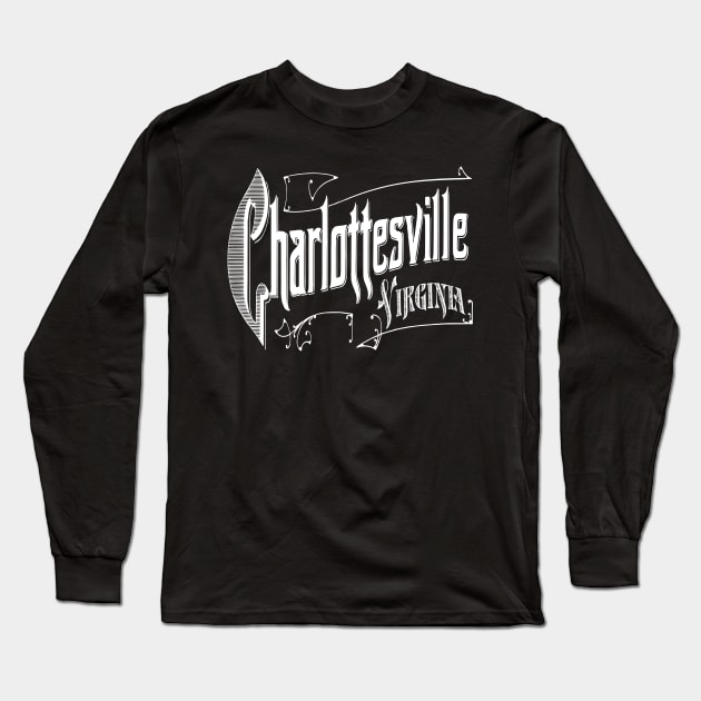 Vintage Charlottesville, VA Long Sleeve T-Shirt by DonDota